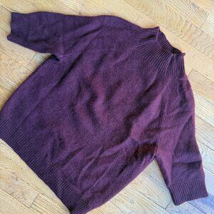 Theory Cashmere Cropped Short Sleeve Sweater